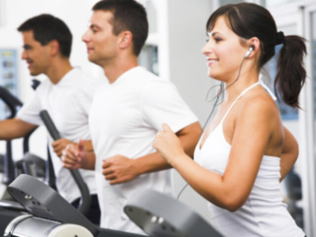 Running at the fitness club