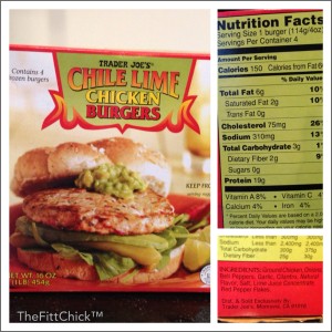 Trader Joe's Chili lime chicken burger