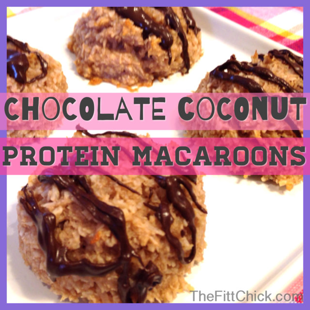 Chocolate Coconut Protein Macaroons