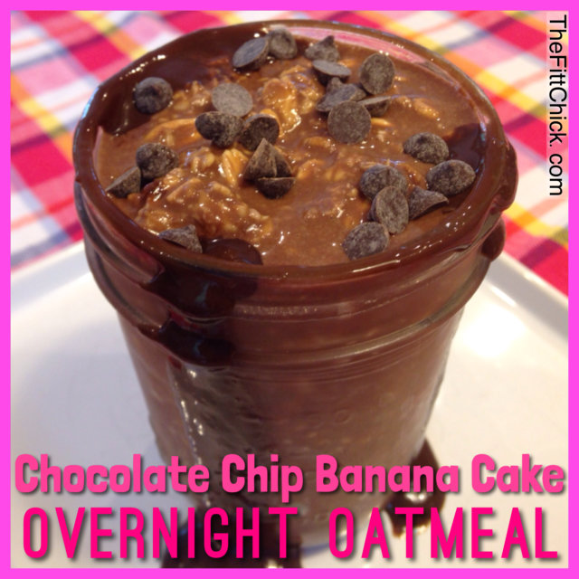 Chocolate Chip Banana Cake Overnight Oats
