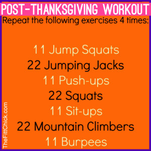 Post-Thanksgiving Workout!